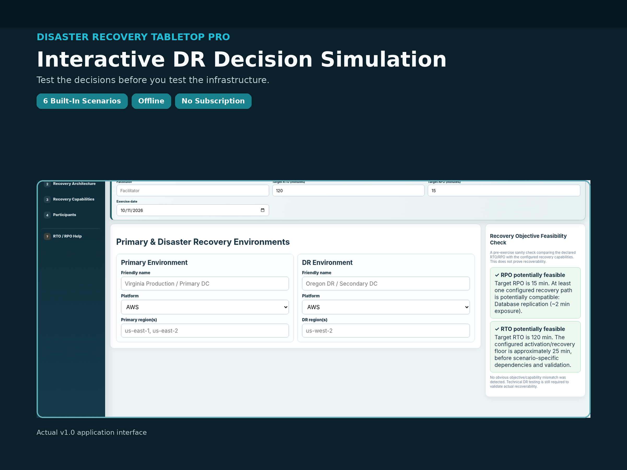 Disaster Recovery Tabletop Pro